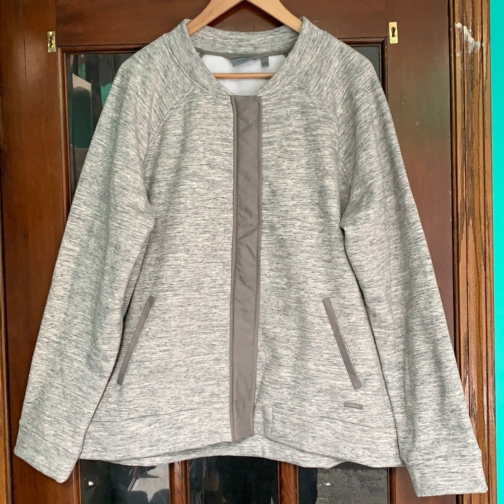 Athleta Bomber Jacket Gray 1X